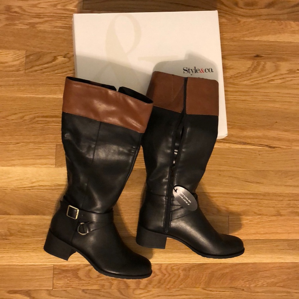 Style & Co black/brown boots NWT 7.5